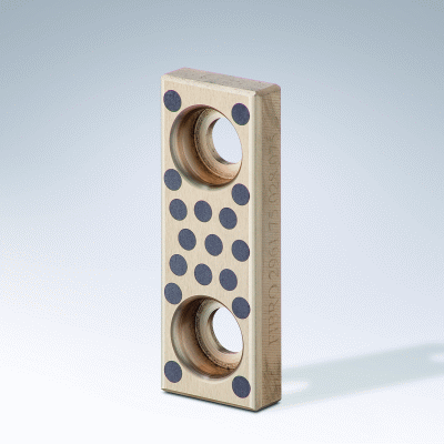 Regleta de guía plana, Bronce con lubrificante sólido