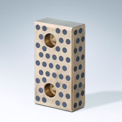 Regleta de guía con tres superficies de deslizamiento, Bronce con lubrificante sólido