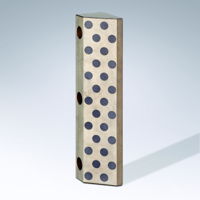 Guía prismatica de una sola cara, Bronce con lubrificante solido, CNOMO