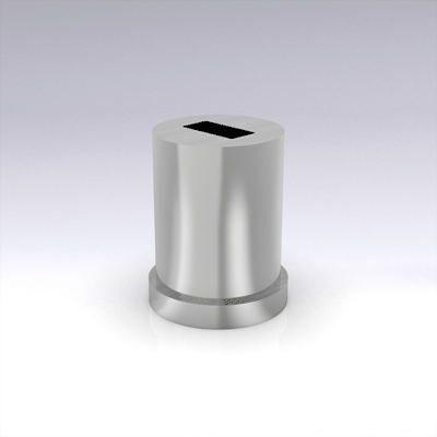 Matrice da tranciatura con collare, rettangolo con angoli raggiati, ISO&nbsp;8977