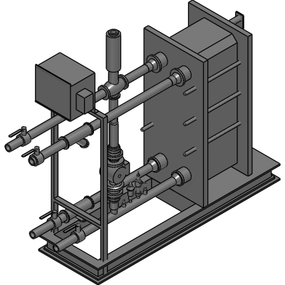 Hydraulic power pack with full details, 3D CAD Model Library