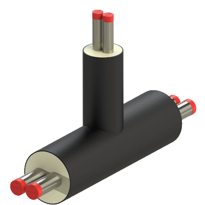 LOGSTOR Component NO3490 Twin Tee Straight Industrial Valves
