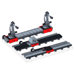 Angetriebene Linearachse zur Bodenmontage