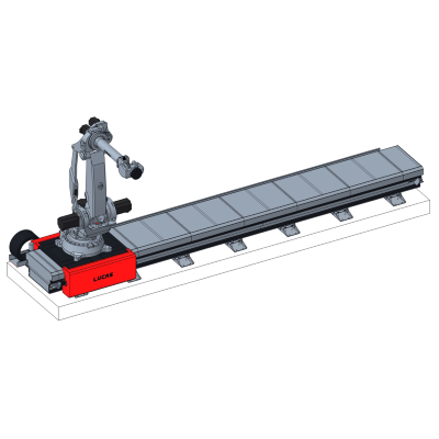 LINEAR AXIS ON THE FLOOR - WITH METAL PROTECTION