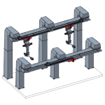 Inverted motorized linear axis