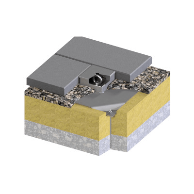 For fastening to insulated concrete substrates Anchor point for edging in decking Dimensions: 484x484x6mm