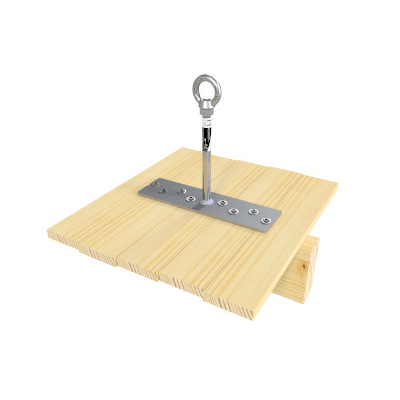 Anchor point (H=200 mm); stainless steel Base plate: 89 x 322 x 6 mm