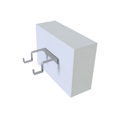 Ladder protection; stainless steel; Dimensions: 260 x 256 x 6 mm For fastening to facades with wood or reinforced concrete structures (without fastening materials)