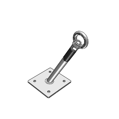 Anchor point (H=300 mm); stainless steel Base plate: 150 x 150 x 6 mm (MA welded)