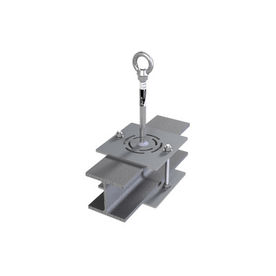 Anchor point (H=500 mm); stainless steel Base plate: 200 x 200 x 4 mm; for e.g. WBS 70   Clamping width: 85 - 134 mm