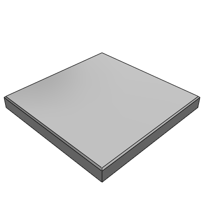 Concrete slab 50 x 50 x 5 cm; weight approx. 27,5 kg Required number: 12 pcs. per LUX-top® mobilE - anchor point