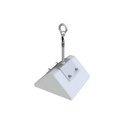 Anchor point (H=200 mm); stainless steel Base plate: 150 x 250 x 6 mm (matching angle of roof = MA)