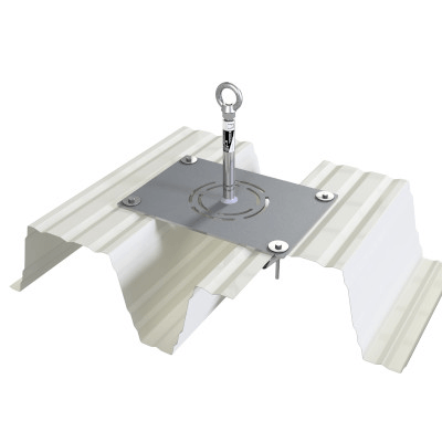 Anchor point (H=600 mm); stainless steel Base plate: 285 x 411 x 6 mm suitable for steel trapezoidal profile height 200 - 206 mm