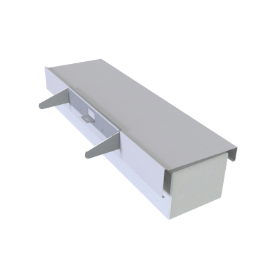 Ladder protection; stainless steel Dimensions: 450 x 80 x 3 mm For fastening to roof edge profile