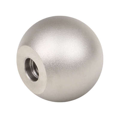 Gałki kuliste DIN 319 z metalu, forma C, z gwintem, stal nierdzewna