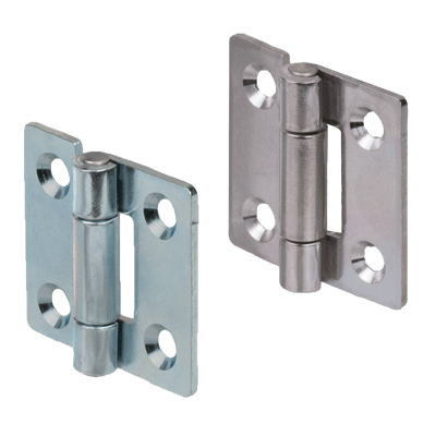 Cerniere in lamiera M136, forma C, con fori svasati