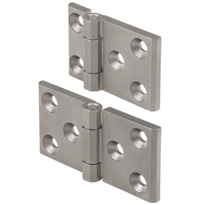 Heavy Duty Hinges M237.3L, Stainless Steel, matt blasted, with increased Strength and Extended Hinge-Wings