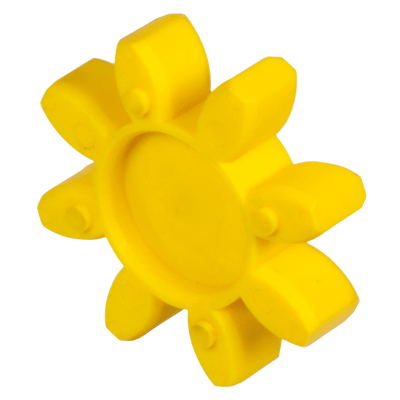 Spiders for Elastic Couplings, backlash-free type, 92° Shore A, Material Polyurethane, yellow