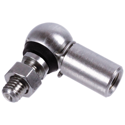 Winkelgelenke DIN 71802, rostfrei, mit montierter Dichtkappe, Form CS