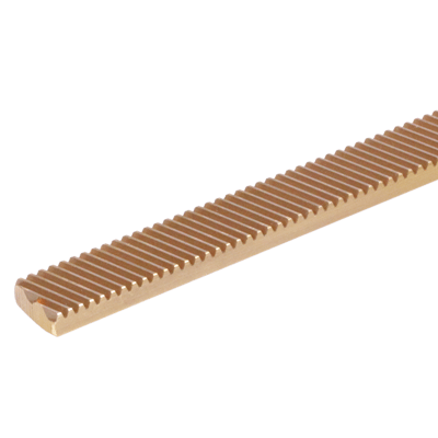 Crémaillères en laiton Ms58 (2.0401), à denture oblique, module 0,3 à 0,5