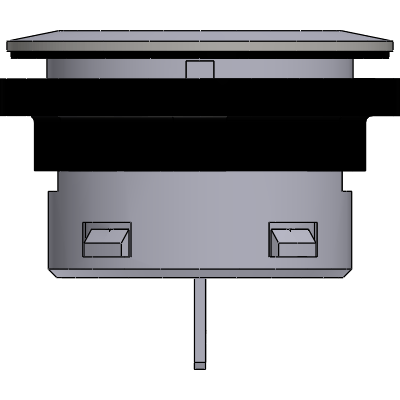 Tactile push button, 1 changeover contact, mounting hole Ø 22.3 mm, with flat plug connection