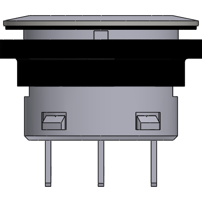 Illuminated pushbutton tactile, 1 changeover contact, mounting cutout Ø 22.3 mm, with flat plug connection