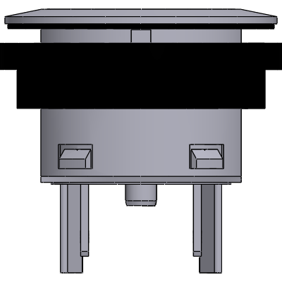 Drucktaster mit Ringbeleuchtung, 1 Schließer, Einbauöffnung Ø 22,3 mm, mit Flachsteckeranschluss
