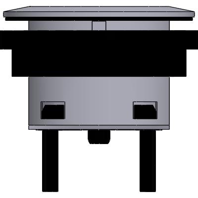 Indicator light / indicator lamp, white LED, mounting diameter 22.3 mm, flat plug