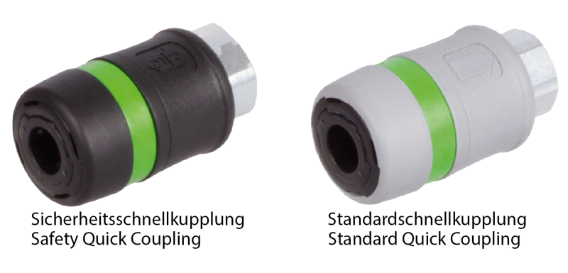 Attacchi rapidi di sicurezza con filettatura femmina