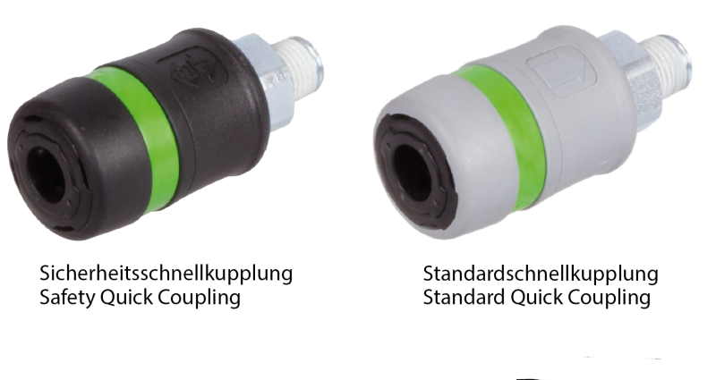 Raccord rapide standard avec filetage extérieur cylindrique (avec revêtement PTFE)