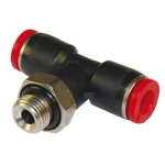 Racores giratorios en T para rosca cilíndrica