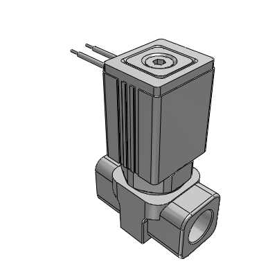 Direct acting two way solenoid valve