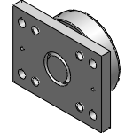 axial bearings adjustable by shims with flange plates