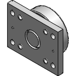 axial bearings eccentric adjustable with flange plates