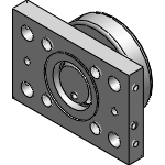 axial bearings fixed (PR) with flange plates