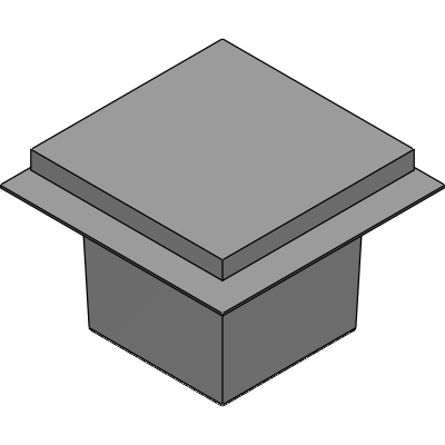 Mifab 12" x 12" x 10" DEEP STAINLESS STEEL FLOOR SINK WITH FLANGE Industrial Valves