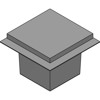 Mifab 12" x 12" x 10" DEEP STAINLESS STEEL FLOOR SINK WITH FLANGE Industrial Valves