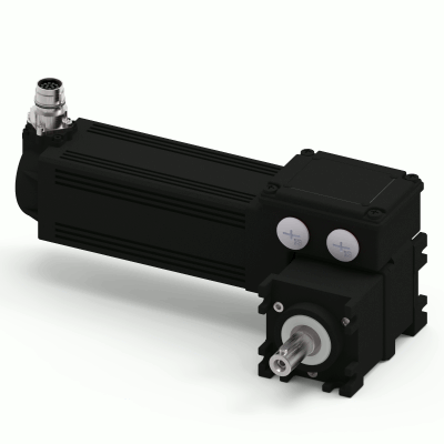 Brushless worm servogearmotor with planetary reduction gear
