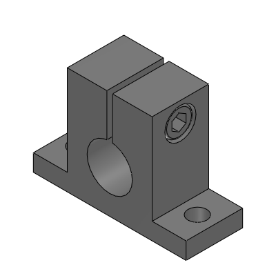 Shaft Supports - T-Shaped (Machined Products) - Wide Slit Type - w/o Dowel Hole - Height H Configurable Type