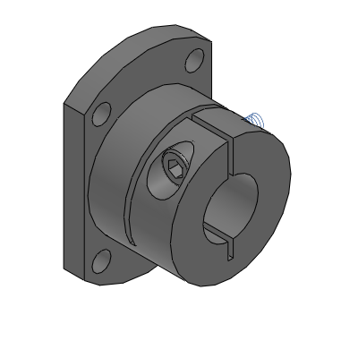 Shaft Supports - Bracket Shaped Slit Clamping - Standard Type - Compact Flange