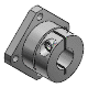 Shaft Supports - Bracket Shaped Slit Clamping - Standard Type - Square Flange