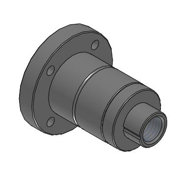 Economy type ball spline hollow shaft round flange nut female thread on both ends