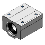 Unità alloggiamento boccole lineari con unità di lubrificazione MX - Blocco largo