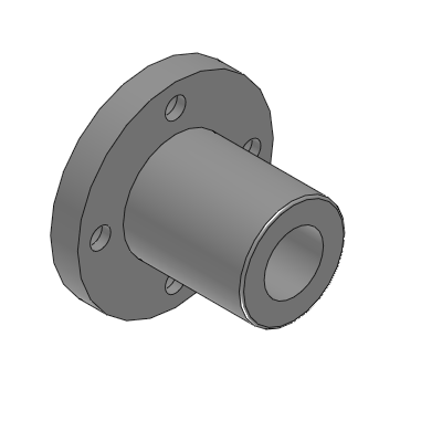 Round Flanged Oil Free Bushings Housing Unit - Built-In Multi-Laer LF Bushing - Single/Double