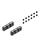 Single Axis Robot - Dedicated Feet and Flanges for Rod Type