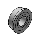 Kugellager mit Flansch (kleiner Ø, tiefe Nut) - zweifach gekapselt