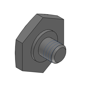 Passschulterschrauben mit Ansatz - Maß konfigurierbar - Sechskantkopf