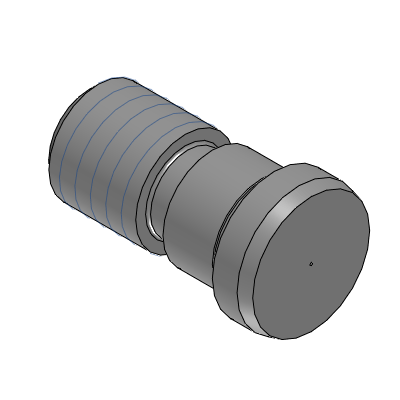 지그용 위치결정핀-선단형상 선택 정밀급 플랜지 없음 타입-수나사 타입-표면처리 있음