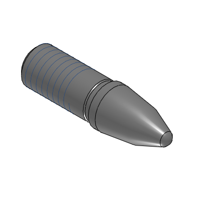 Precision Cleaning Locating Pins - Large Head, Bullet Nose, Compact - Threaded