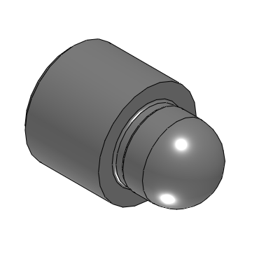 Precision Cleaning Locating Pins - Spherical Small Head -Tapped- P, L, B Configurable